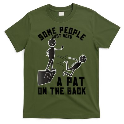 Pat On The Back Funny Adult Sarcastic Design T-Shirt