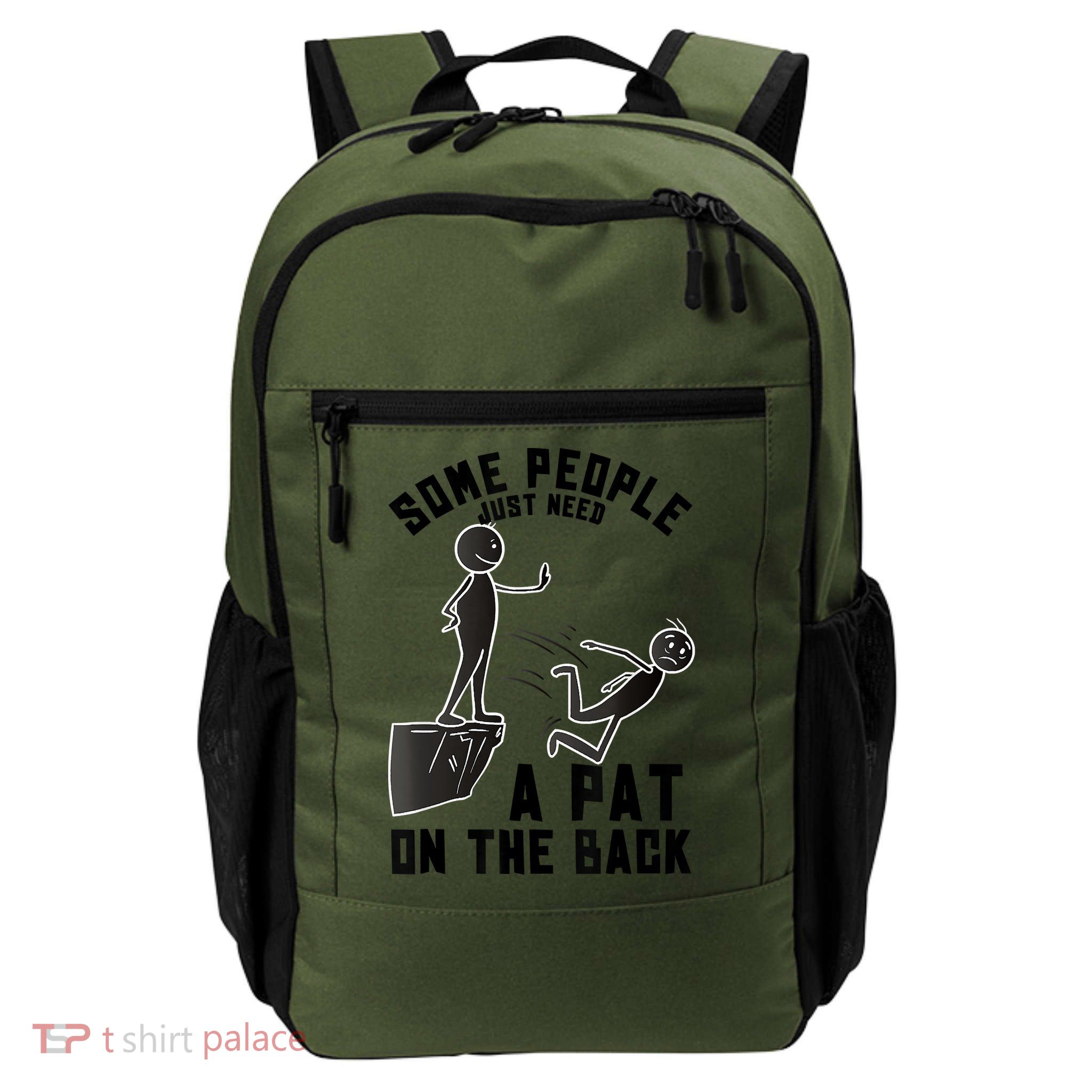 Pat On The Back Funny Adult Sarcastic Design Daily Commute Backpack