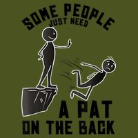 Pat On The Back Funny Adult Sarcastic Design Sustainable Bucket Hat