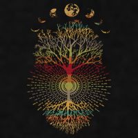 Phases of the Moon Retro 60's 70's Vibe Tree of Life Ladies PosiCharge Tri-Blend Wicking Tank
