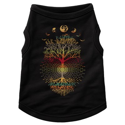 Phases of the Moon Retro 60's 70's Vibe Tree of Life Doggie Tank