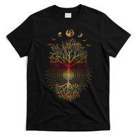 Phases of the Moon Retro 60's 70's Vibe Tree of Life T-Shirt