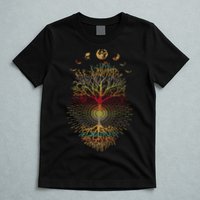 Phases of the Moon Retro 60's 70's Vibe Tree of Life T-Shirt