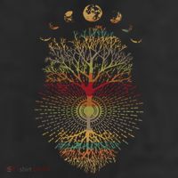 Phases of the Moon Retro 60's 70's Vibe Tree of Life Adult Drive Performance Visor