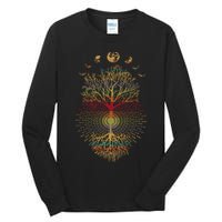 Phases of the Moon Retro 60's 70's Vibe Tree of Life Tall Long Sleeve T-Shirt