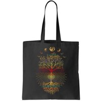 Phases of the Moon Retro 60's 70's Vibe Tree of Life Bag