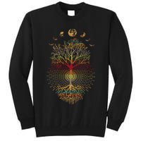 Phases of the Moon Retro 60's 70's Vibe Tree of Life Tall Sweatshirt
