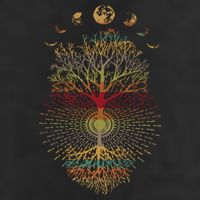 Phases of the Moon Retro 60's 70's Vibe Tree of Life 25L Jumbo Tote