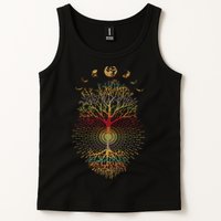 Phases of the Moon Retro 60's 70's Vibe Tree of Life Tank Top