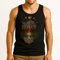 Phases of the Moon Retro 60's 70's Vibe Tree of Life Tank Top