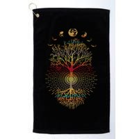 Phases of the Moon Retro 60's 70's Vibe Tree of Life Golf Towel