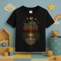 Phases of the Moon Retro 60's 70's Vibe Tree of Life Toddler T-Shirt