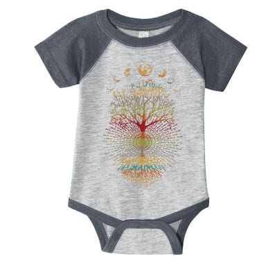 Phases of the Moon Retro 60's 70's Vibe Tree of Life Infant Baby Jersey Bodysuit