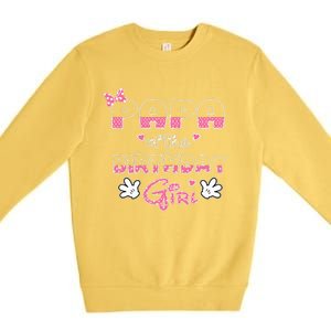 Papa Of The Birthday Girl Mouse Family Matching Premium Crewneck Sweatshirt