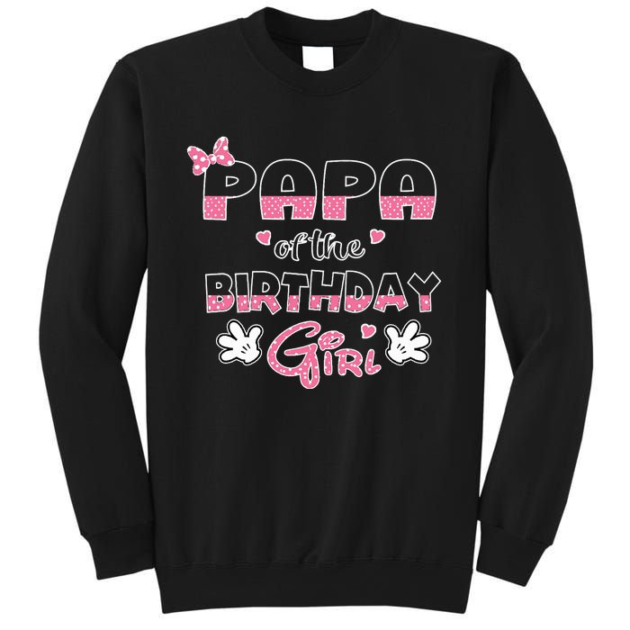 Papa Of The Birthday Girl Mouse Family Matching Sweatshirt