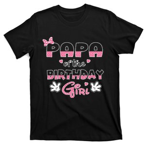 Papa Of The Birthday Girl Mouse Family Matching T-Shirt