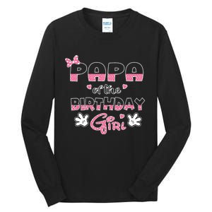 Papa Of The Birthday Girl Mouse Family Matching Tall Long Sleeve T-Shirt