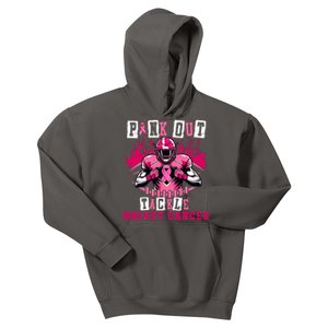 Pink_ Out Tackle Breast Cancer Awareness Usa Football Mom Kids Hoodie