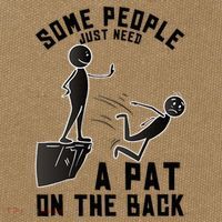 Pat On The Back Funny Adult Sarcastic Design Cotton Canvas Backpack