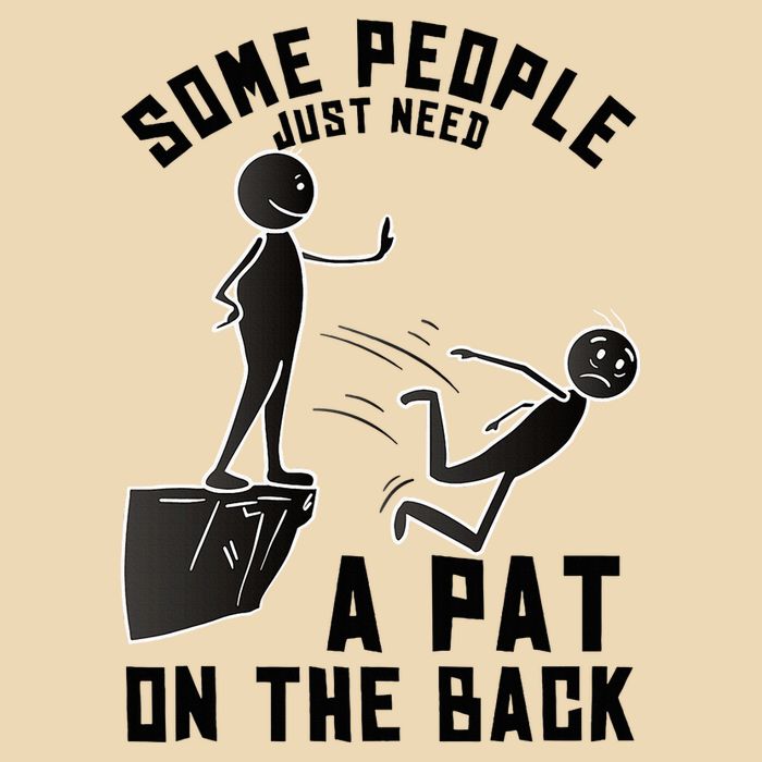 Pat On The Back Funny Adult Sarcastic Design Drawstring Bag