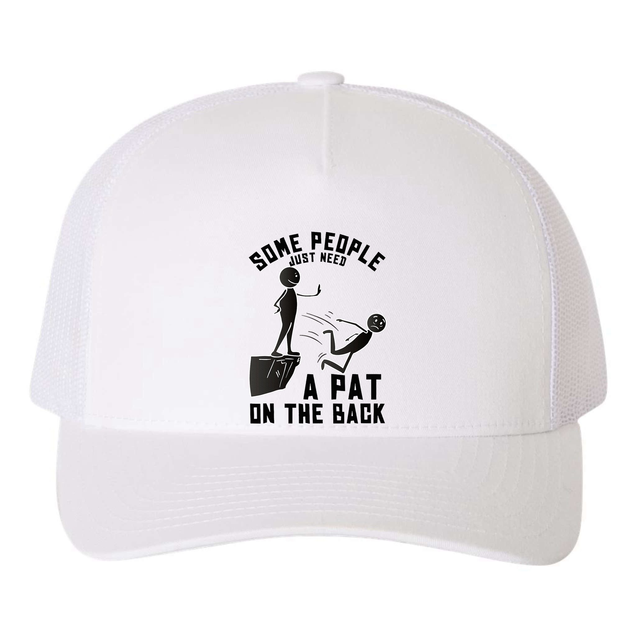 Pat On The Back Funny Adult Sarcastic Design Yupoong Adult 5-Panel Trucker Hat