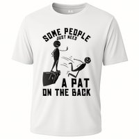 Pat On The Back Funny Adult Sarcastic Design Cooling Performance Crew T-Shirt
