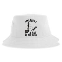 Pat On The Back Funny Adult Sarcastic Design Sustainable Bucket Hat
