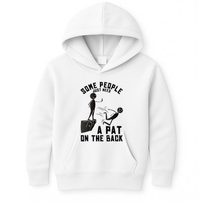 Pat On The Back Funny Adult Sarcastic Design Kids Hoodie