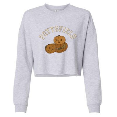 Pottsfield Over The Garden Wall Halloween Wear Pumpkin Cropped Pullover Crew