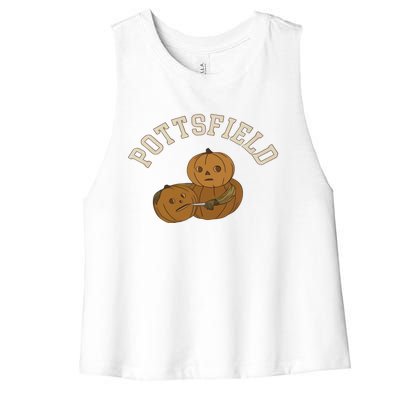 Pottsfield Over The Garden Wall Halloween Wear Pumpkin Women's Racerback Cropped Tank