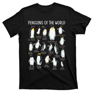 Penguins Of The World Zookeeper Sea Animal Penguin Lovers T-Shirt