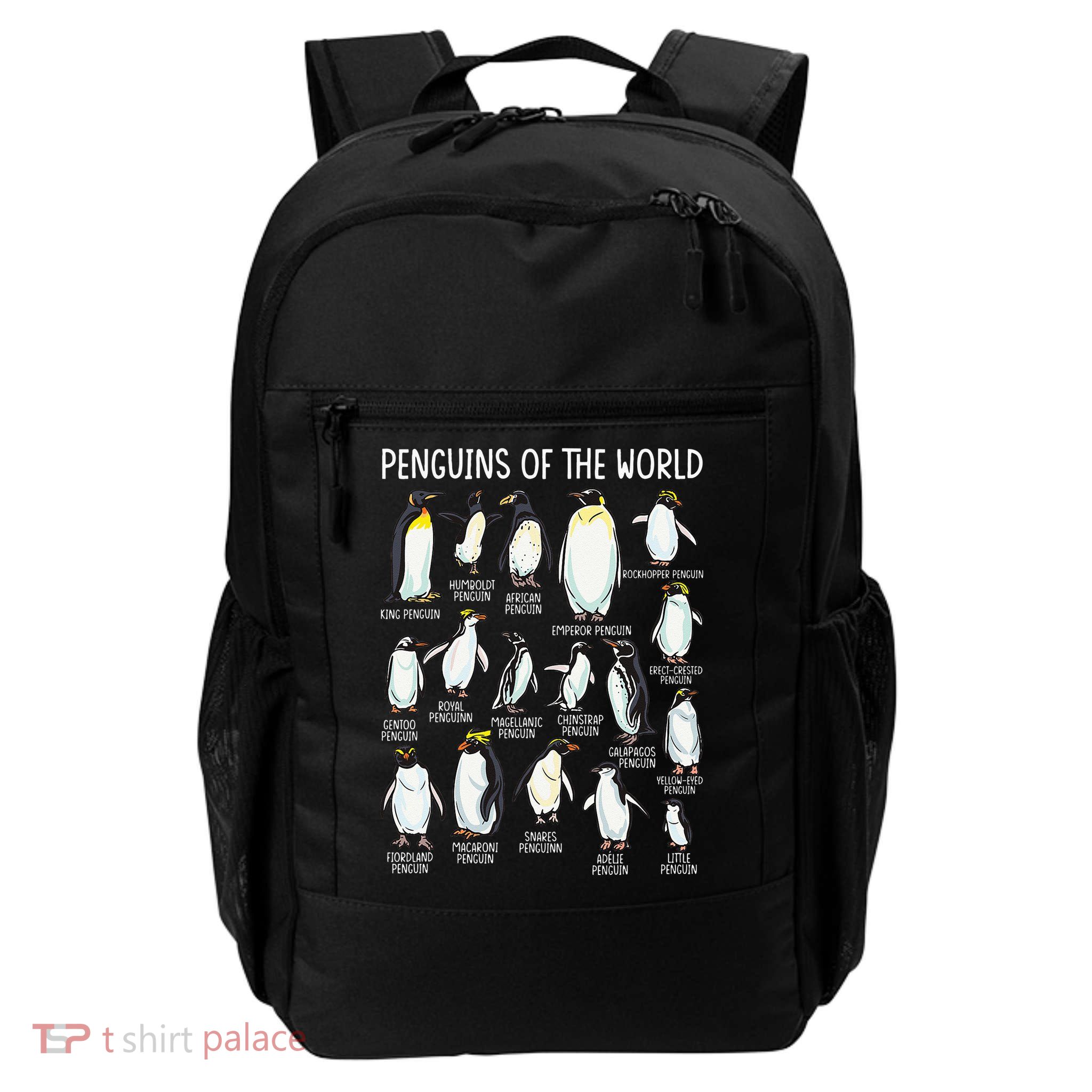 Penguins Of The World Zookeeper Sea Animal Penguin Lovers Daily Commute Backpack