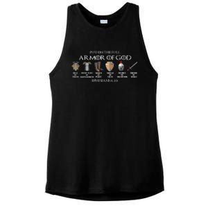 Put On The Full Armor Of God Belt Of Truth Breast Plate Of Ladies PosiCharge Tri-Blend Wicking Tank