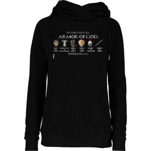 Put On The Full Armor Of God Belt Of Truth Breast Plate Of Womens Funnel Neck Pullover Hood