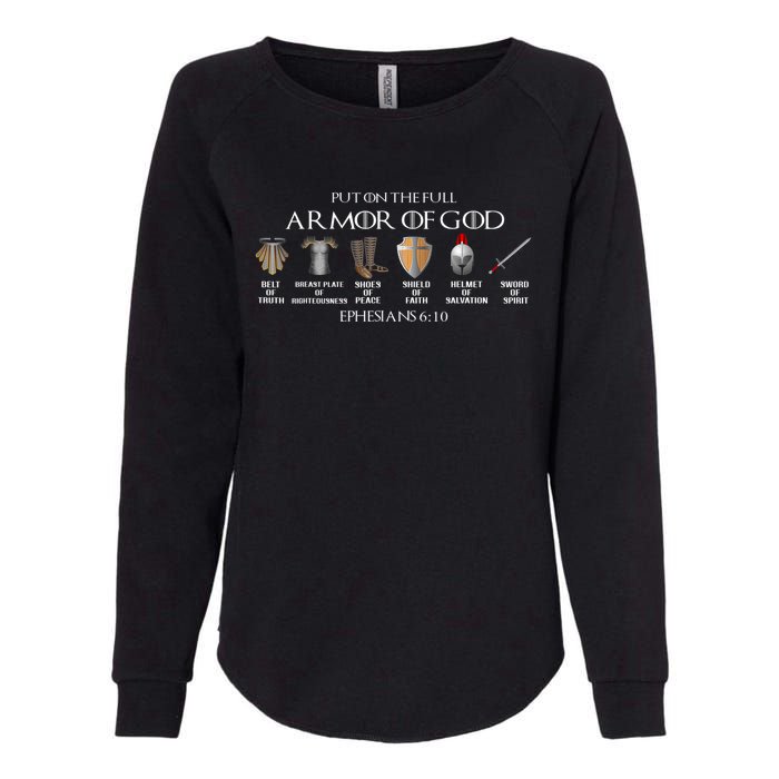 Put On The Full Armor Of God Belt Of Truth Breast Plate Of Womens California Wash Sweatshirt