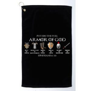 Put On The Full Armor Of God Belt Of Truth Breast Plate Of Platinum Collection Golf Towel