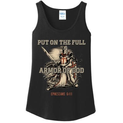 Put On The Full Armor Of God Christian Religious Quote Ladies Essential Tank