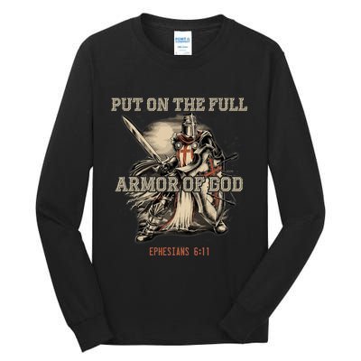 Put On The Full Armor Of God Christian Religious Quote Tall Long Sleeve T-Shirt