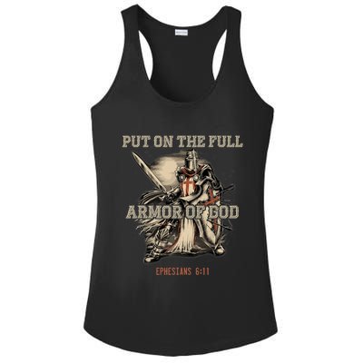 Put On The Full Armor Of God Christian Religious Quote Ladies PosiCharge Competitor Racerback Tank