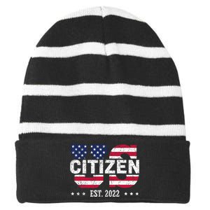 Put On The Full Armor Of God Religion Christian Worshiper Striped Beanie with Solid Band