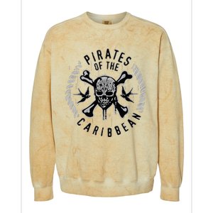 Pirates Of The Caribbean Skull & Bones Colorblast Crewneck Sweatshirt