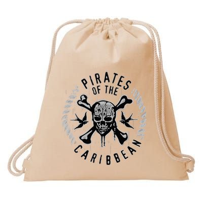 Pirates Of The Caribbean Skull & Bones Drawstring Bag