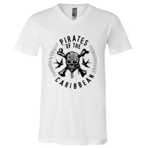 Pirates Of The Caribbean Skull & Bones V-Neck T-Shirt