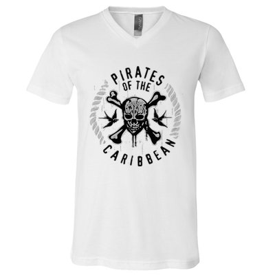 Pirates Of The Caribbean Skull & Bones V-Neck T-Shirt