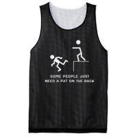 Pat On The Back Funny Adult Sarcastic Design Mesh Reversible Basketball Jersey Tank