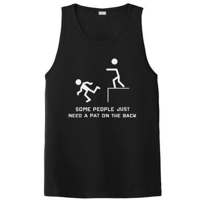 Pat On The Back Funny Adult Sarcastic Design PosiCharge Competitor Tank