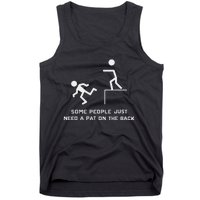 Pat On The Back Funny Adult Sarcastic Design Tank Top