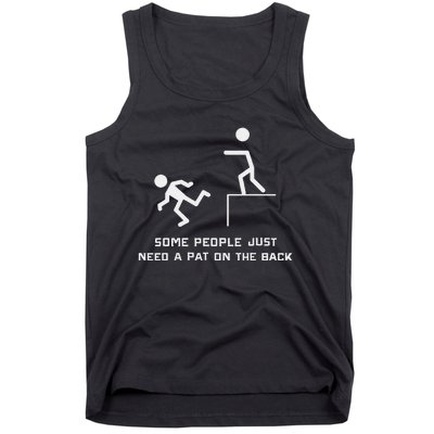 Pat On The Back Funny Adult Sarcastic Design Tank Top