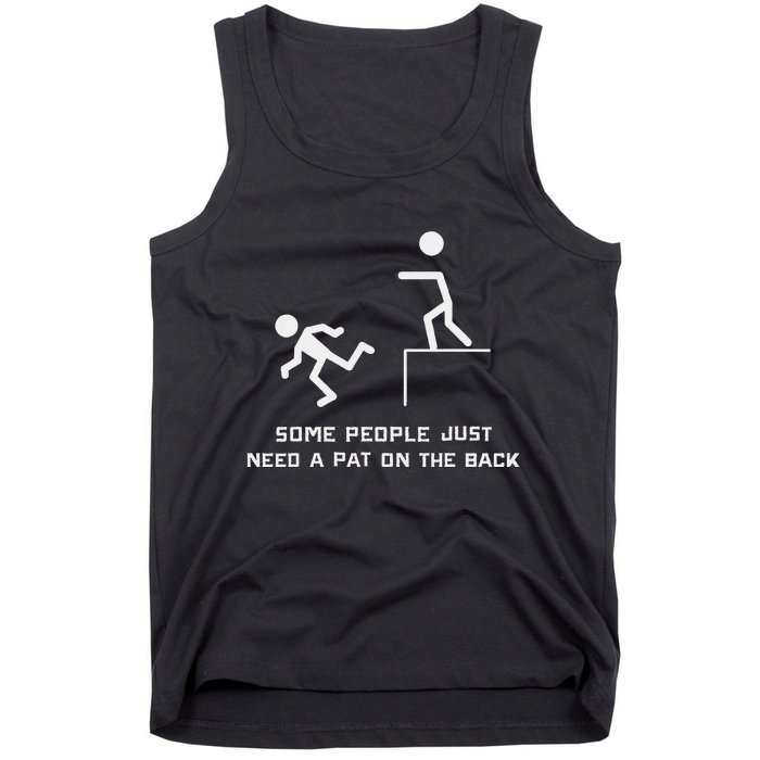 Pat On The Back Funny Adult Sarcastic Design Tank Top