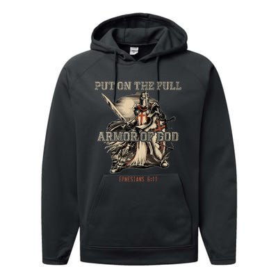 Put On The Full Armor Of God Christian Religious Performance Fleece Hoodie